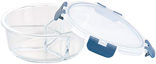 Boîte de conservation en verre Rosenstein & Söhne à 3 compartiments, résistant de -20 °C à 520 °C