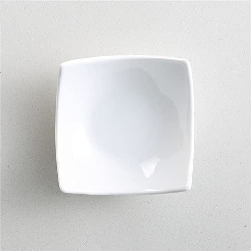 Bols de trempage HDBCYUAZ pour sauce Super White - Carré - Porcelaine - Idéal pour petit déjeuner et buffet (1PC)