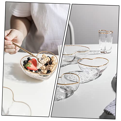 Veemoon Moule à Cake Mousse Coeur Forme Irrégulière et Raffinée pour Service de Salade, Plat de Service Créatif en Verre